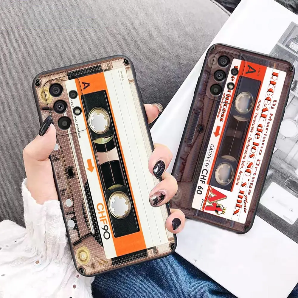 

Retro Cassette Style Funda Case For Samsung A90 A80 A73 A71 A70 A53 A52 A51 A50 A42 A33 A32 A30 A22 A21S A14 A12 A10 5G Case