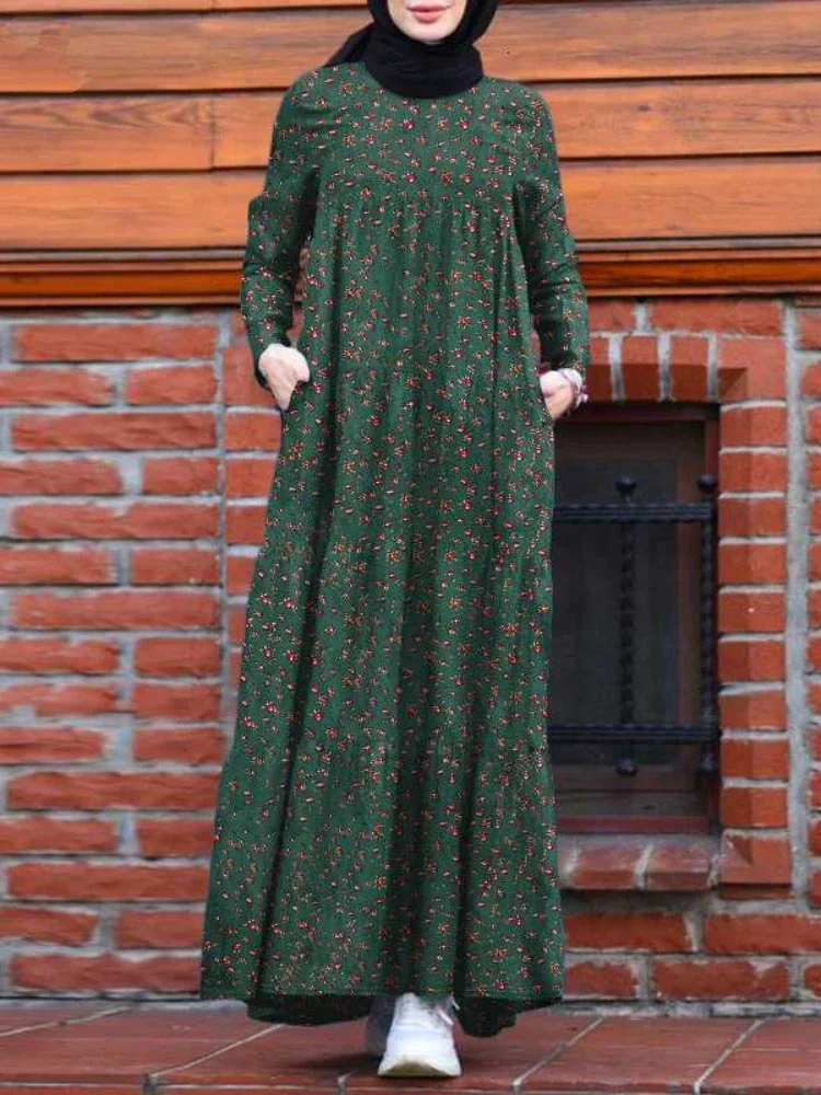 Осеннее марокканское мусульманское платье женские кафтаны Абая 2021 льняные