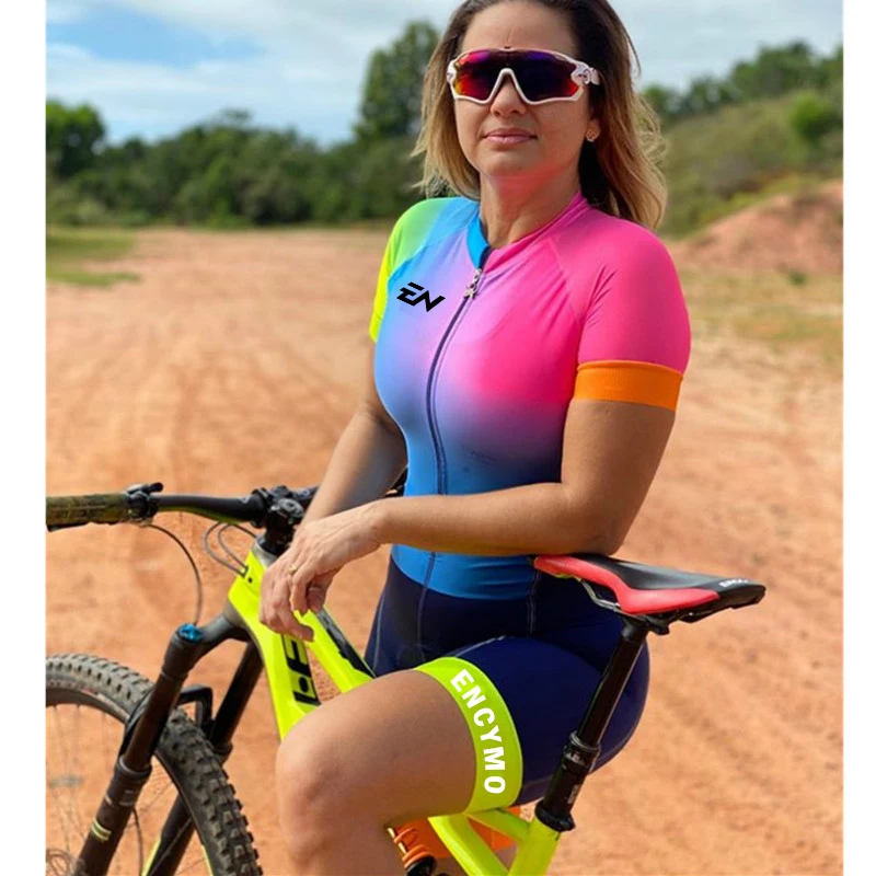 

2022 Women P Rofession Triathlon Suit Clothes Cycling Skinsuit Body Set Ciclismo Rompers Go Pro Team Jumpsuit Kits ENCYMO