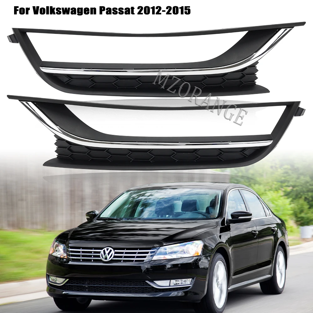 

Fog Light Cover For Volkswagen VW Passat 2011 2012 2013 2014 2015 Car Front Bumper Fog Lamp Chrome Grill headlight trim us model