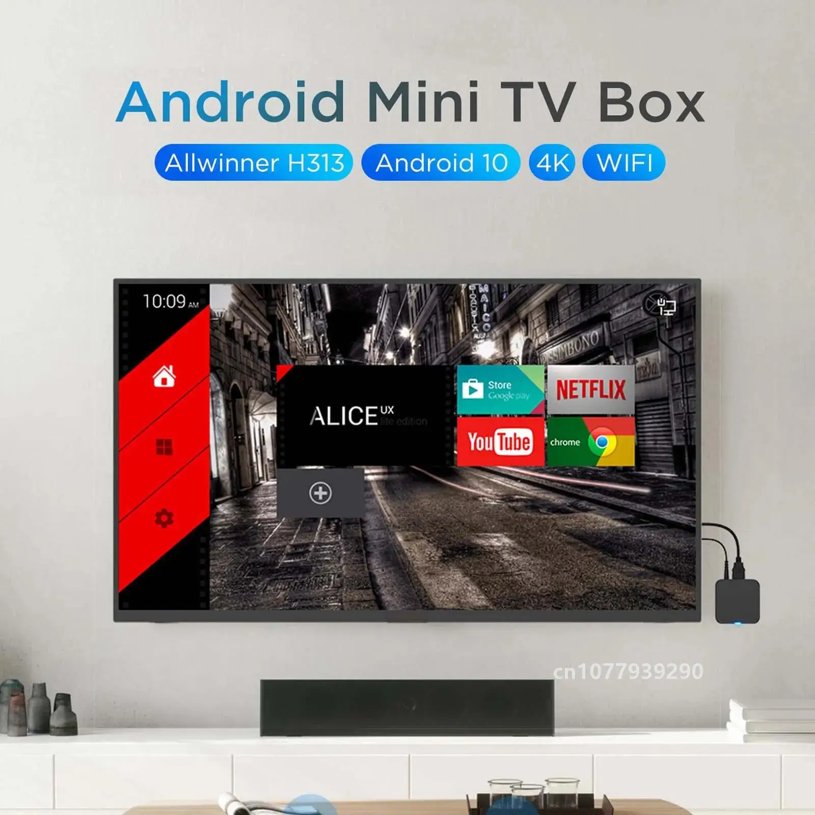 Android 10.0 TV Box Allwinner H313 Quad Core 4K HDR Mini Game Stick 2.4G WiFi 1G 8G 2G 16G Медиаплеер Smart Set Top