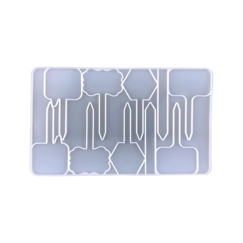 

652F Plant Labels Epoxy Resin Mold Handmade Garden Tags Silicone Mould Nursery Garden Labels Seed Potted Herbs Marker Mold