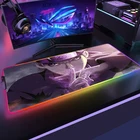 Большой светодиодный сный RGB-коврик для мыши с подсветкой, геймерский Itachi Kakashi Gaara Sasuke, игровой коврик для мыши с клавиатурой, компьютерный Настольный коврик с аниме