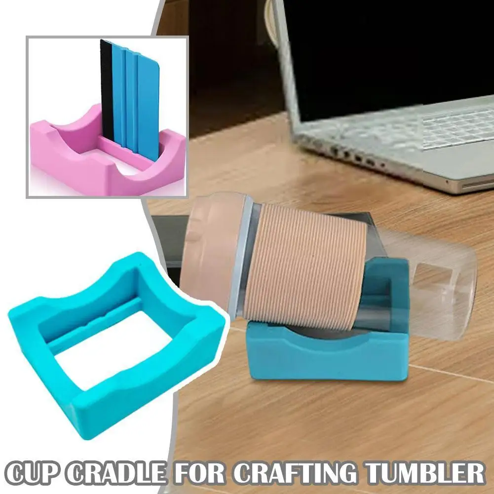 

Tumbler Cradle Holder Silicone Cup Cradle For Tumblers With -in Slot Tumbler Holder For Crafts Decals For Tumblers Small Tu G7g8