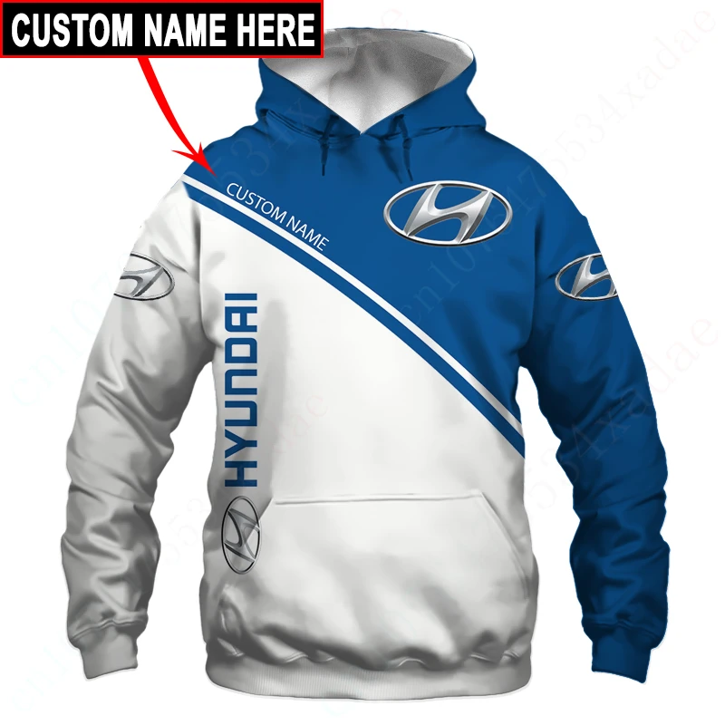 

Hyundai Hoodies For Men Women Essentials Harajuku Pullover Top Anime 3D Printing Sweatshirt Unisex Clothing Casual Zip Hoodies