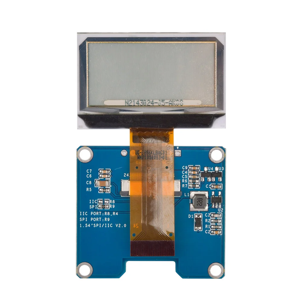 

1.51 Inch 3.3V OLED External 24pin SSD1309 Resolution 128*64 Display LCD Screen Adapter Board 7-pin SPI/IIC Interface Blue Board