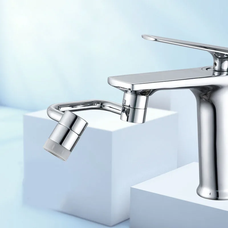 

New 1080 Universal Rotatable Extension Kitchen Faucet Sprayer Head Bathroom Tap Extend Adapter Aerator Dual Mode Water Outlet