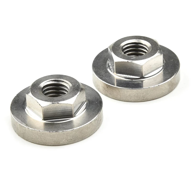 

2Pcs M10 Thread Replacement Angle Grinder Inner Outer Flange Nut Set Tools For 10mm Spindle Thread Power Tool Griders Steel Lock