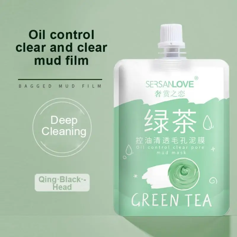 

110g Green Tea Mud Face Mask Hydrating Cleansing Facial Packs Skin Clean Dark Circle Moisturize Anti-Aging Wrinkle Skin Care