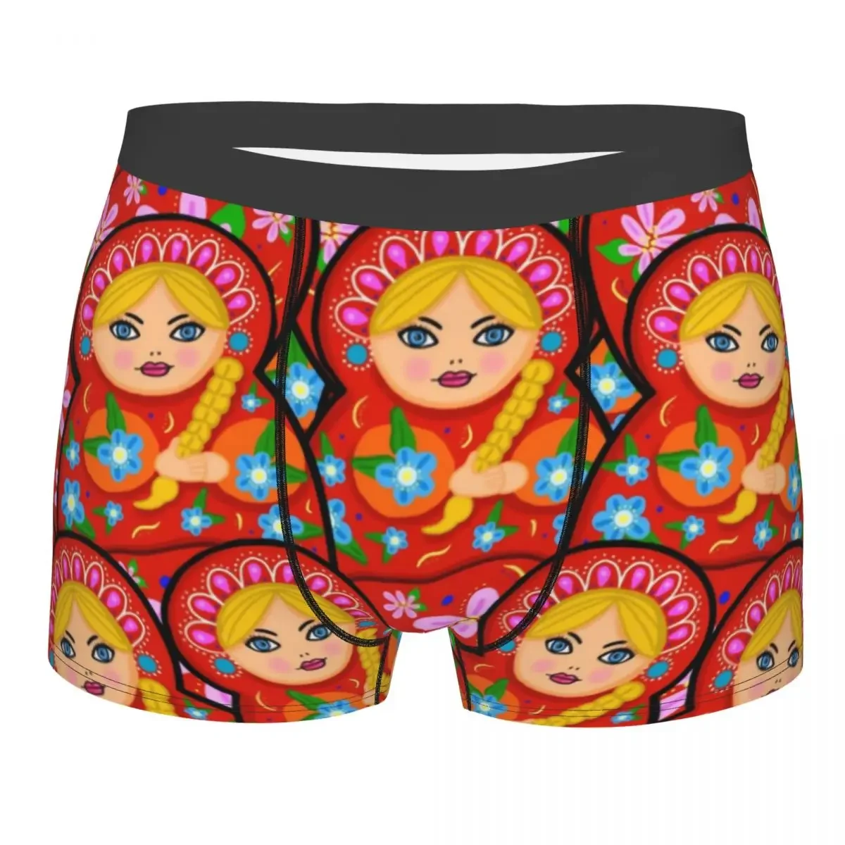 Русская кукла Матрешка боксеры шорты для мужчин принт Россия народное искусство