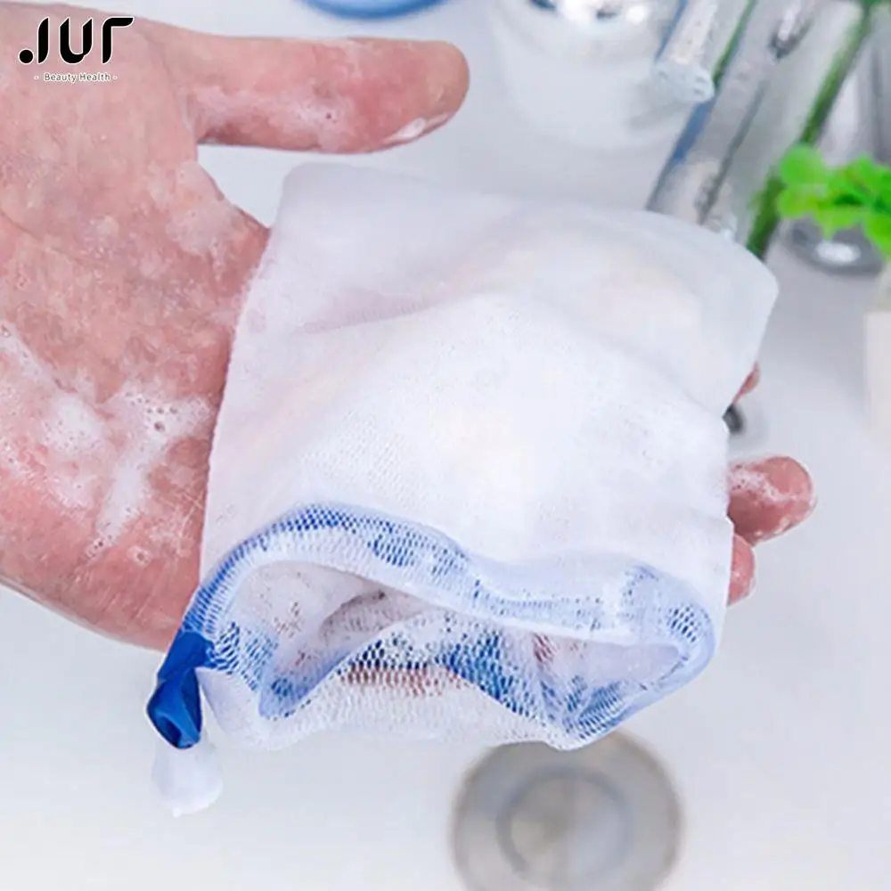 

5 шт./лот практичное мыло блистер сетка для мыла сетка для пены легкая пузырьковая сетка популярный мешок для ванной и душа