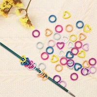 100 pcs knitting stitch markers heart rings with storage box counter needle locking stitch markers for sewing crochet weaving
