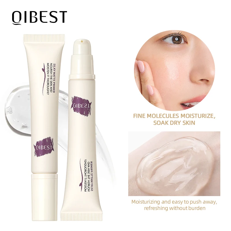 

QIBEST Makeup Base Face Primer Gel Invisible Pore Light Oil-Free Makeup Finish No Creases Not Cakey Foundation Primer Cosmetic