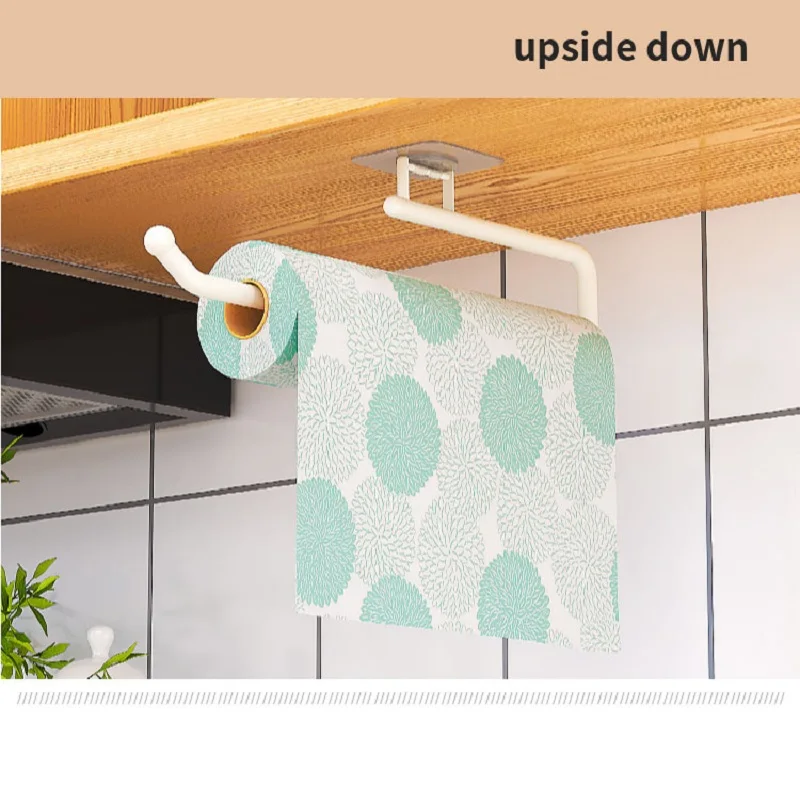 

Kitchen Tissue Paper Holder Hanging Toilet Roll Paper Towel Holder Rack Kitchen Bathroom Cabinet Door Hook Holder Organizer