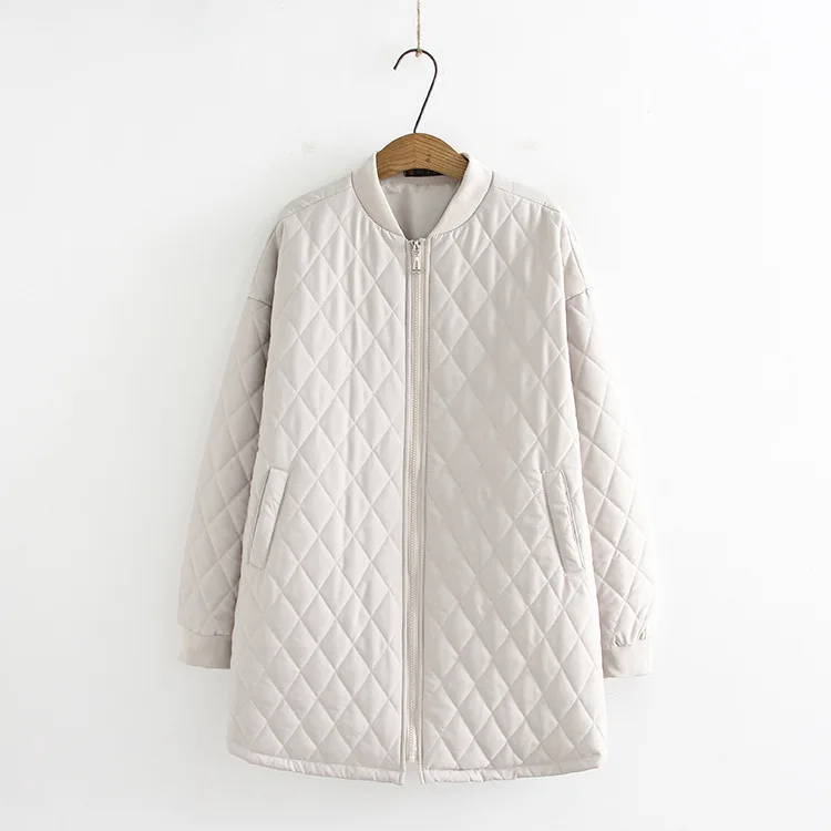 Parkas 2023 Winter Coat Women Fashion Oversize Jacket Fashion Mid-Length Lingge Jacket Overcoat Female Outerwear 2XL EU size