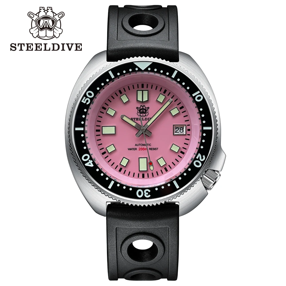 

SD1970B Mechanical Watch For Men STEELDIVE Abalone Swiss Super Luminous NH35 Movement 20Bar Waterproof Classic Dive Wristwatches
