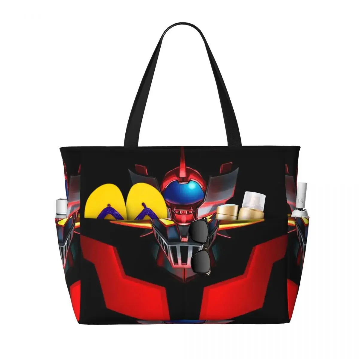 Фото Сумка-тоут Nordic Mazinger Z Anime UFO Robot Sofa Grendizer Goldorak Beach Tote Bag Yoga Duffle Large Tote Bag, женская дорожная сумка, сумка для фитнеса №2