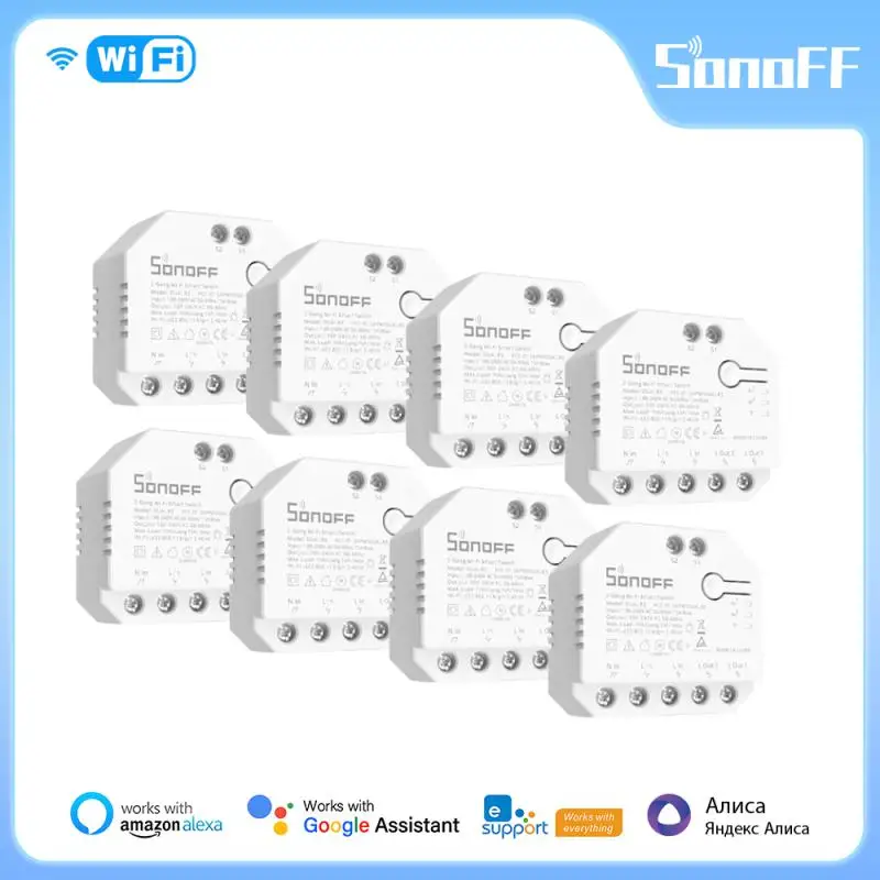 

Двойное реле Sonoff Dual R3 с измерителем мощности, умный мини-переключатель «сделай сам» для роликового затвора, штора электрического двигателя через eWelink Alexa