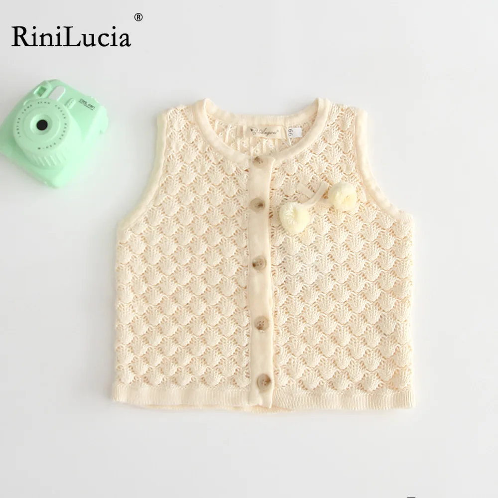 

RiniLucia 2023 New Children Vest for Girls Autumn Winter Baby Waistcoat Kids Outerwear Coat Children Clothing Solid Girls Vests