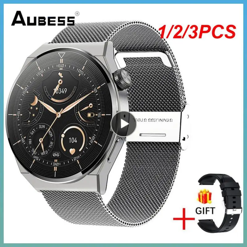 

1/2/3 шт., мужские водонепроницаемые Смарт-часы GT3 AMOLED с экраном 390*390 и Пульсометром