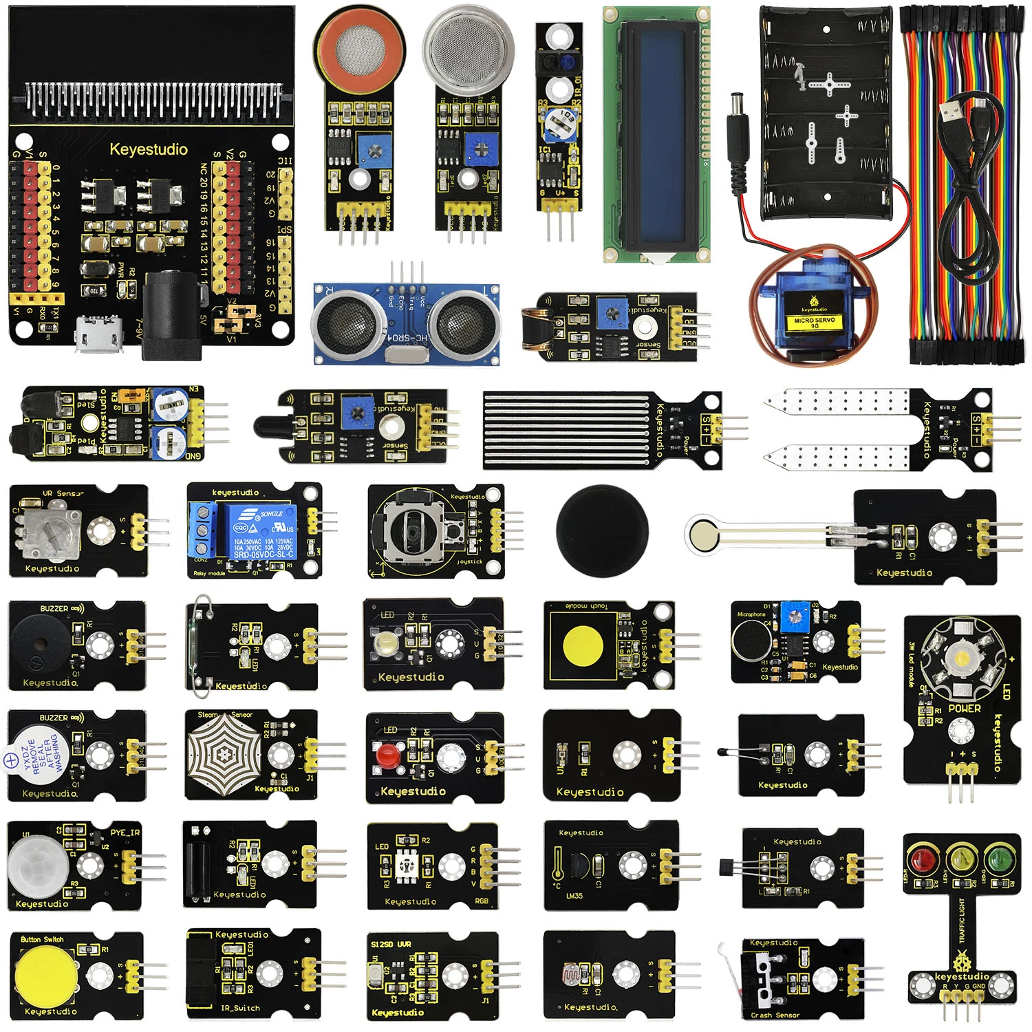 Keyestudio 37 in 1 Sensor Starter Kit for BBC Micro:Bit  Starter Kit  Programming DIY 38 Projects (NO Micro:Bit Board )