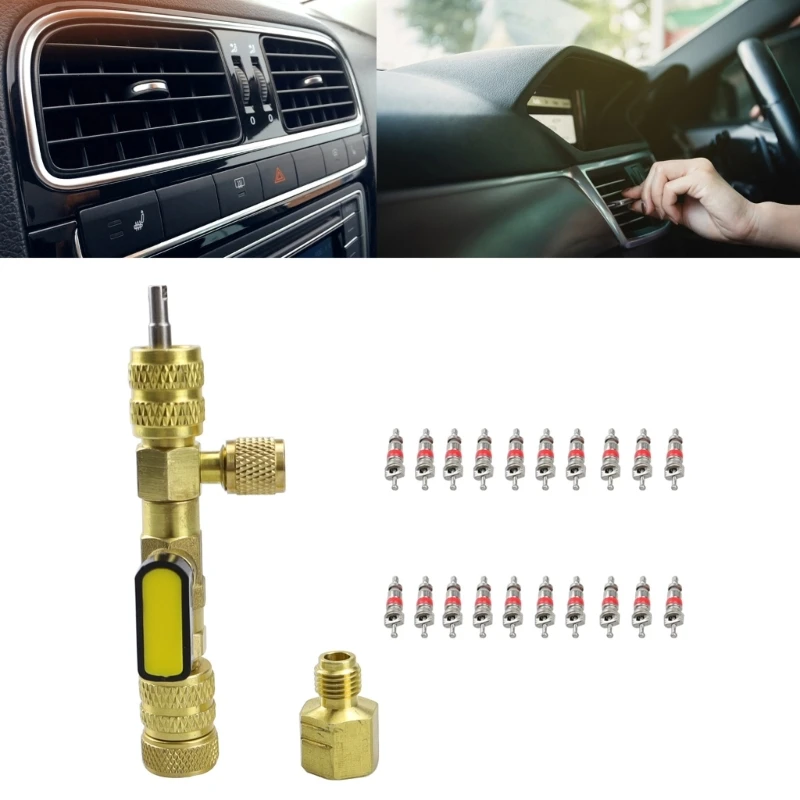 

R410A R22 Air Conditioning Valves Cores Remover Installer Tool for HVAC System