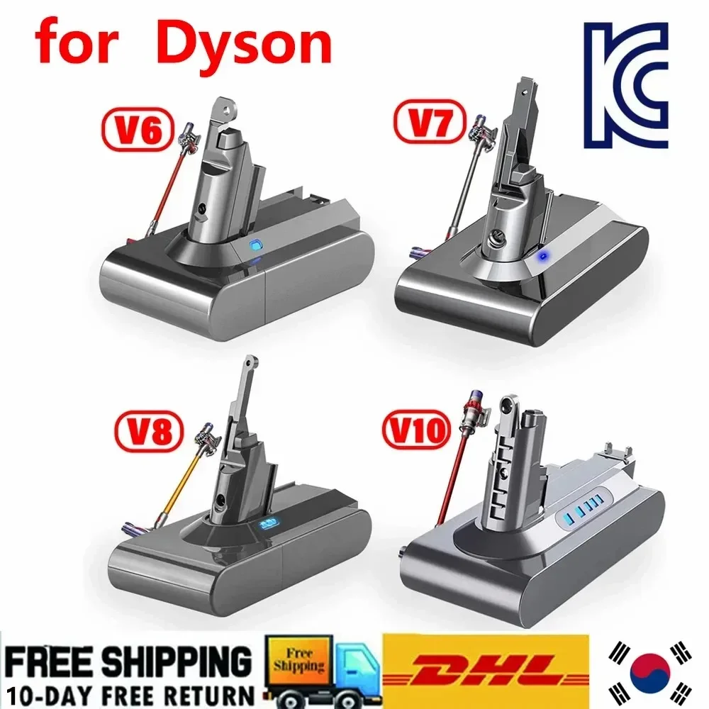 Фото Аккумулятор 8000 мАч для пылесосов Dyson V6 V7 V8 V10, SV10 SV11 SV12 SV09, DC58, совместимый с аккумуляторами Sony №2
