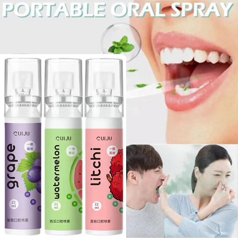 

22ml Oral Fresh Spray Peach Flavor Fragrance Mouth SprayPersistent Fresh Breath Portable Mouth Freshener Spray Oral Care