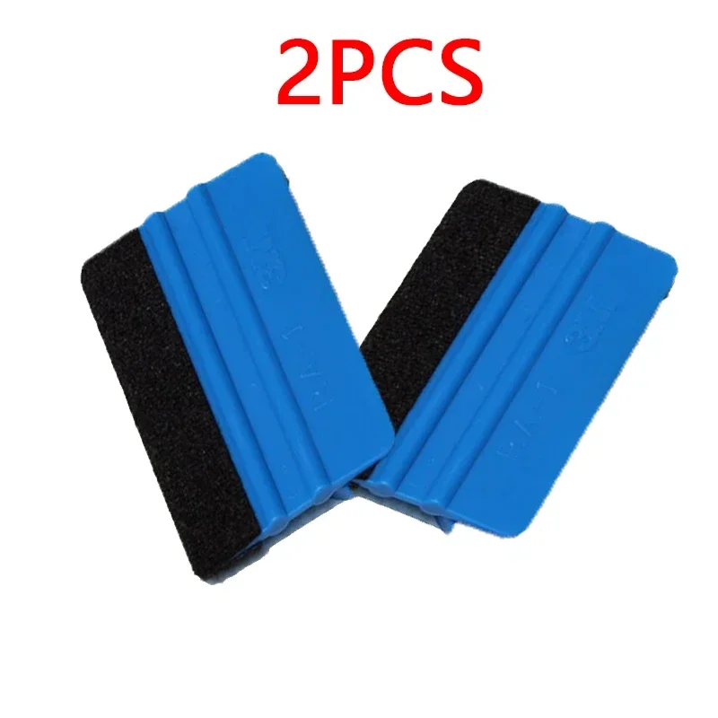 

2 шт. автомобильный синий винил из углеродного волокна для удаления льда для окон, чистка, автомойка, скребок с войлочным ракелем, инструмент, скребок для упаковки пленки