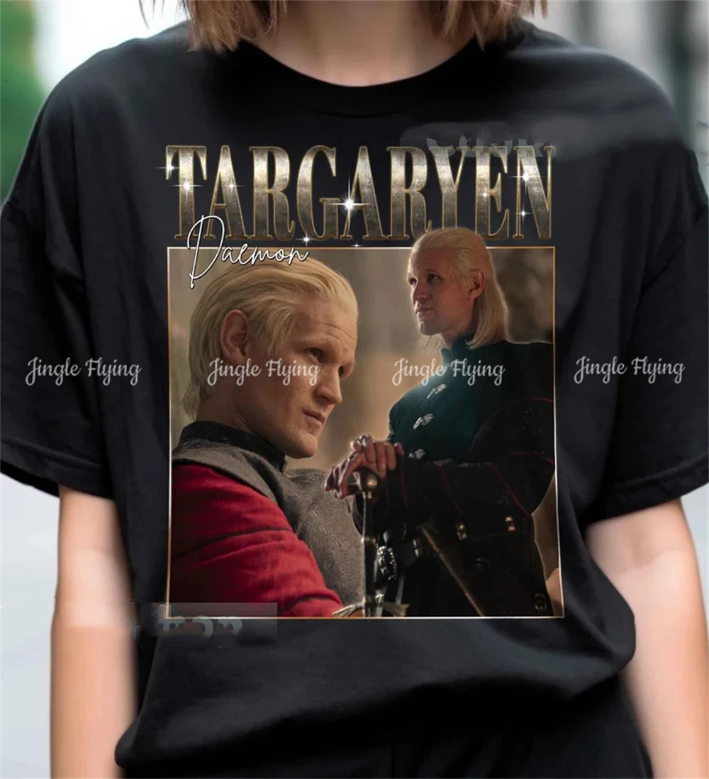 Ретро-футболка даэмон Таргариен винтажная рубашка футболка с персонажами фильма