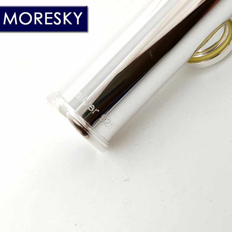 Флейта с ключом C открытыми отверстиями корпус из стерлингового серебра 925 пробы