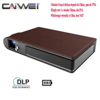 caiwei s6w led projector 80001 contrast ratio home theater rechargeable battery poratble miracast movie smartphone projector