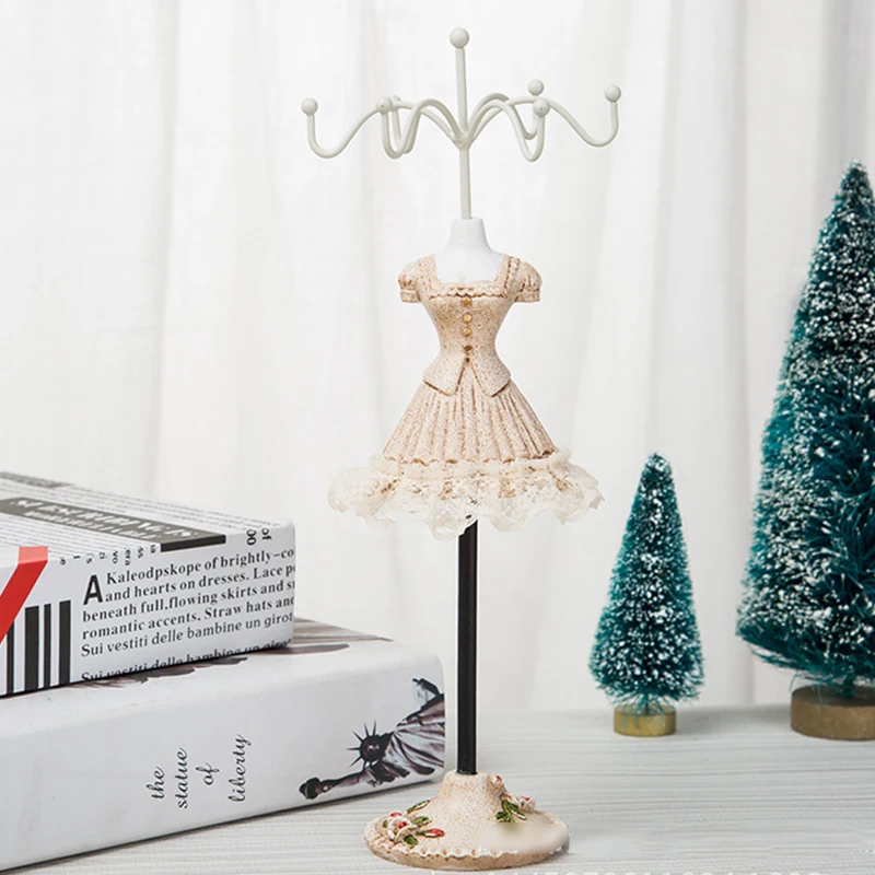 Fashion Jewelry Display Stand Rotating Mannequin Resin Iron Jewelry Stand Necklace Bracelet Anklet Storage Resin Iron Crafts