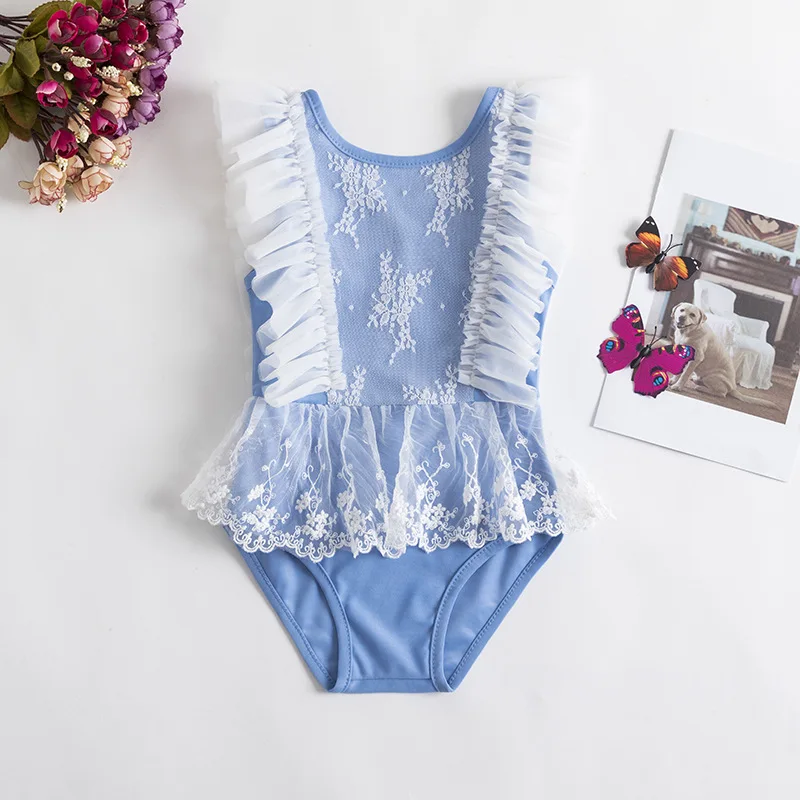 

Baby One-Piece Swimwear Summer Cute Backless lace Kids Swimsuit for 1 2 3 4 5 Years Fashion Vacation Beach Girls Bathing Suit
