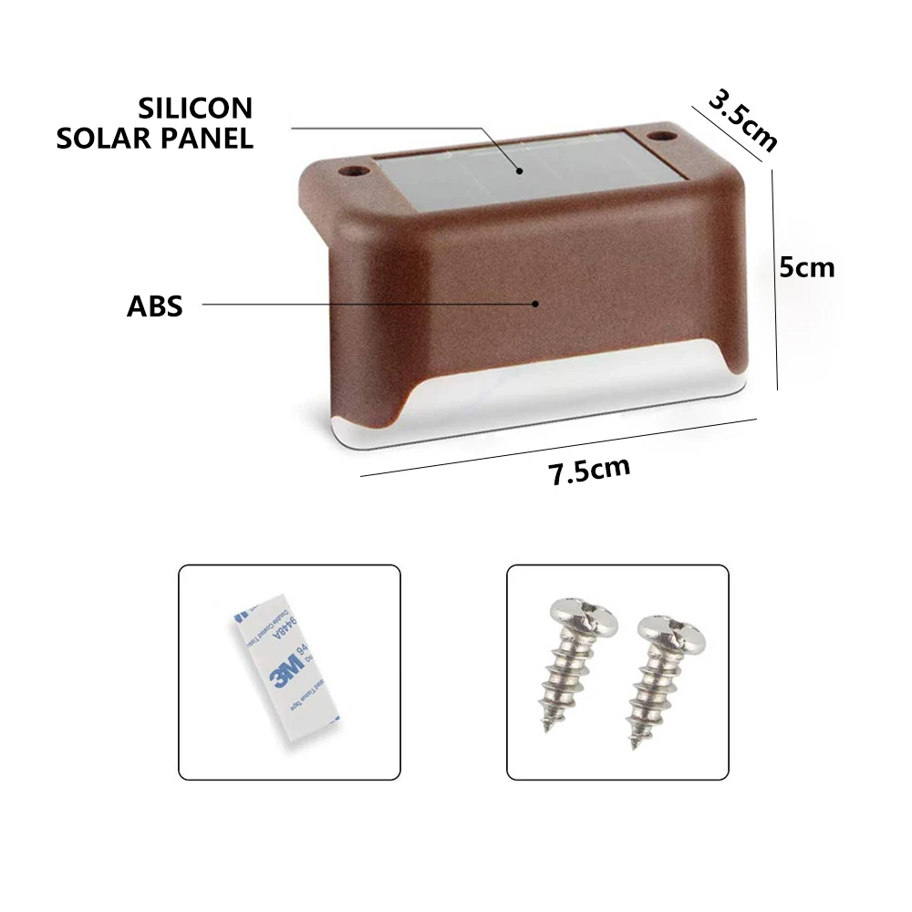 

SGROW Solar Led Light Outdoor Garden Lights Waterproof Solar Lamp Outdoor Solar Light for Stair Garden Fence Decor Solar Lamp