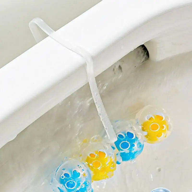 

Hanging Toilet Cleaner Ball Dirt Decontamination Quick Foaming Toilet Deodorant Cleaning Ball with Folding Hook Toilet Freshener