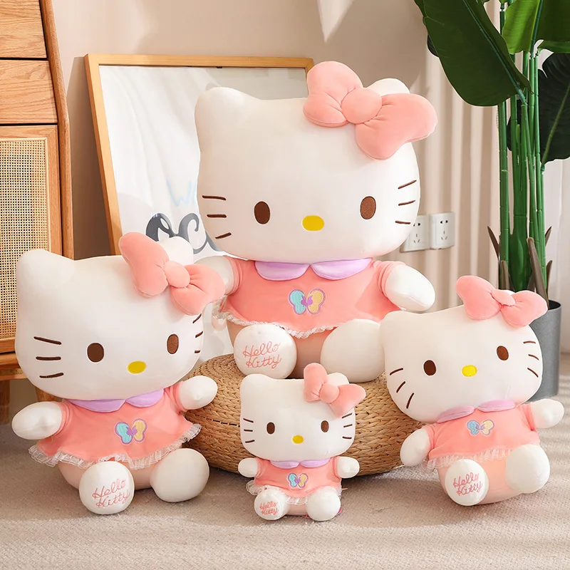 

Большой размер kt, кошка, плюшевые игрушки, аниме, Мультяшные мягкие куклы, милый Декор для комнаты, изысканная искусственная кожа