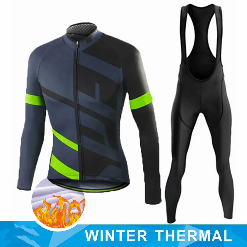 

2022 Pro Winter Thermal Fleece Cycling Jersey Set Long Sleeve Bicycle Clothing MTB Bike Wear Maillot Ropa Ciclismo Cycling Set