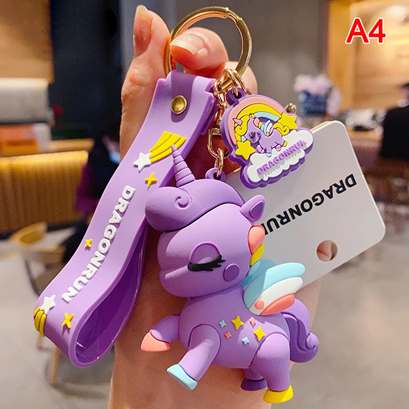 

Милый мультяшный оригинальный брелок для ключей с единорогом, восхитительный красивый брелок для ключей с подвеской для сумки, брелок для а...