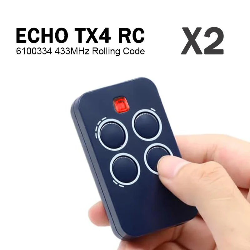 Фото Пульт дистанционного управления для электрических ворот GENIUS ECHO TX4, 433 МГц, с технологией Rolling Code, для гаражных ворот. №1