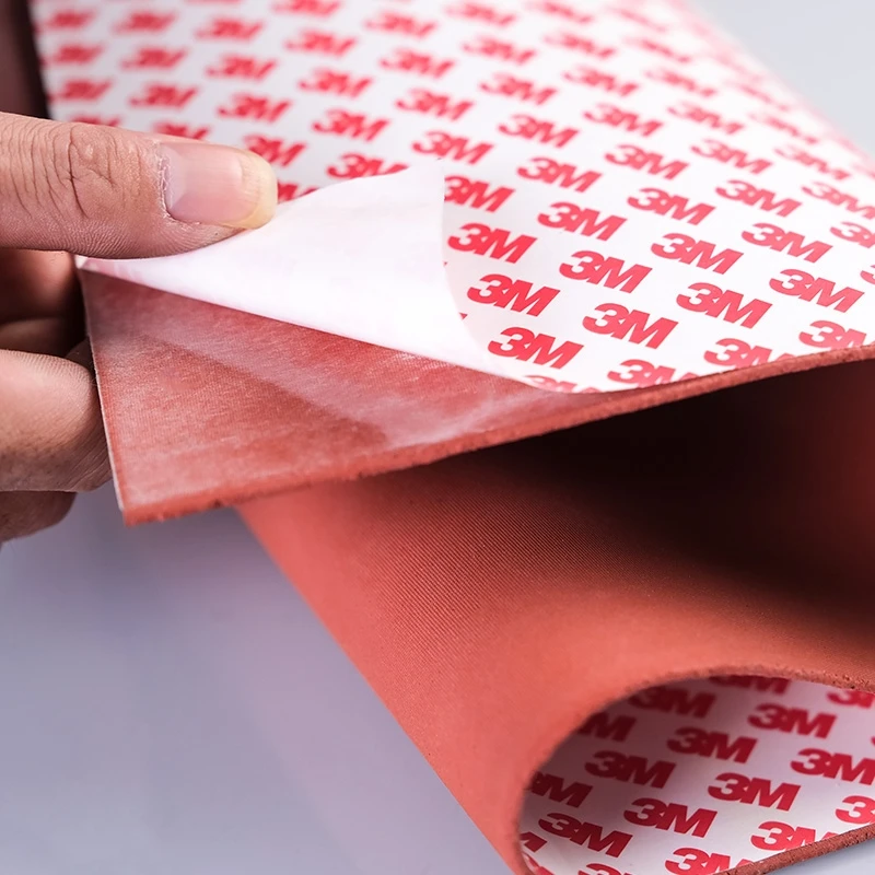 

1/2/3/4/5mm Adhesive Silione Foam Rubber Sheet 250*250mm Closed Cell Silicon Sponge Sheet High Temps Resist Red Mat DIY