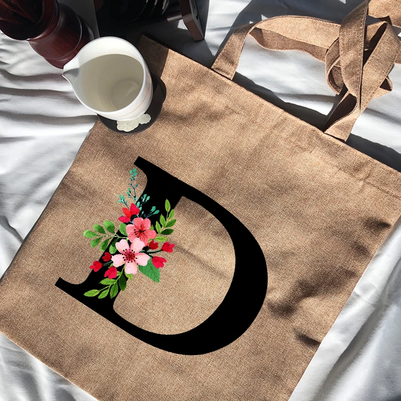 Сумка-тоут женская холщовая с надписью модный саквояж на плечо вместительный