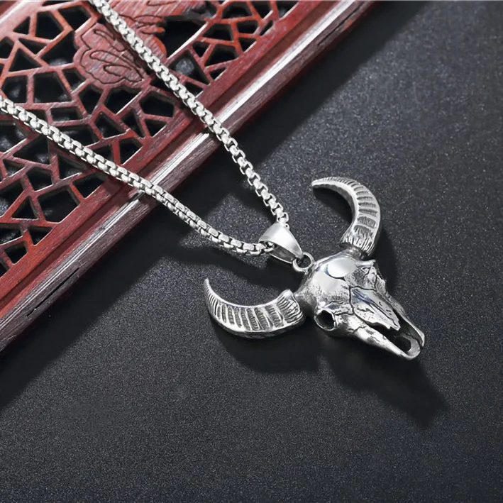  Лидер продаж бестселлер злой ретро сатана гора голова быка дух демона ожерелье