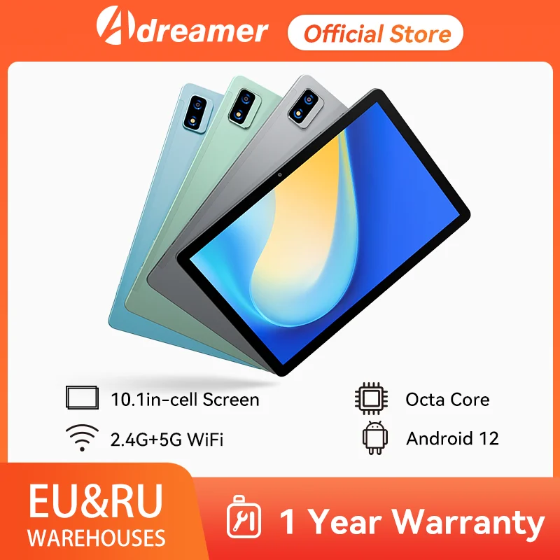 Adreamer VirgoPad10S планшет, экран 10,1 дюймов, Android 12 Восьмиядерный, 4 Гб ОЗУ 64 Гб ПЗУ