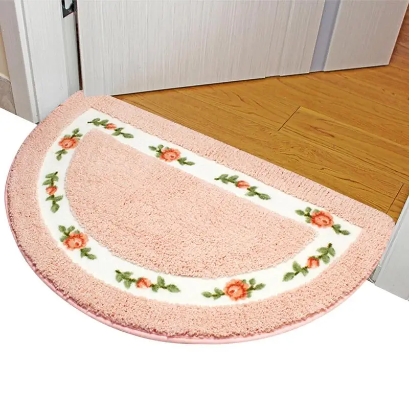 

Floral Bathroom Rug Rose Floral Blossoms Traditional Area Rug Soft Shaggy Absorbent Bathroom Rug For Toilet Bath Shower Mat