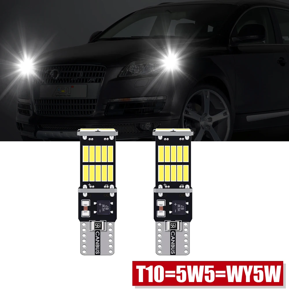 

2pcs T10 W5W Super Bright Car Interior Reading Dome Light Marker Lamp 168 194 LED Auto Wedge Parking Bulbs For Peugeot 206 Ford