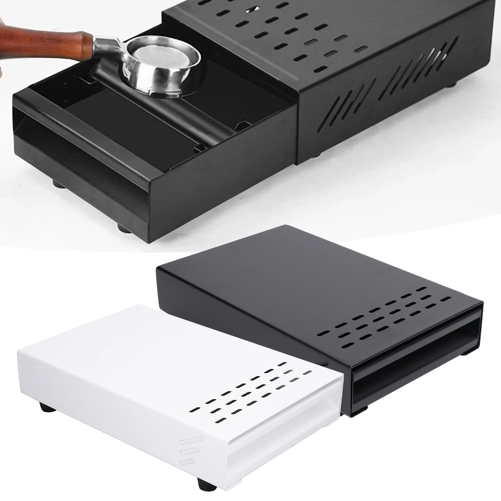 Кофейный выдвижной ящик контейнер из нержавеющей стали утолщенный кофейный для