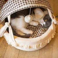 indoor cat bed anti slip water resistant bottom pet bed universal for all seasons for puppy kitty kitten rabbit sleeping