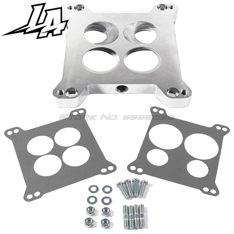 

Переходная пластина карбюратора Edelbrock 2696, адаптер с четырьмя отверстиями и квадратным отверстием, 4 BBL, карбюратор с карбюратором и базовыми коллекторами Quadrajet