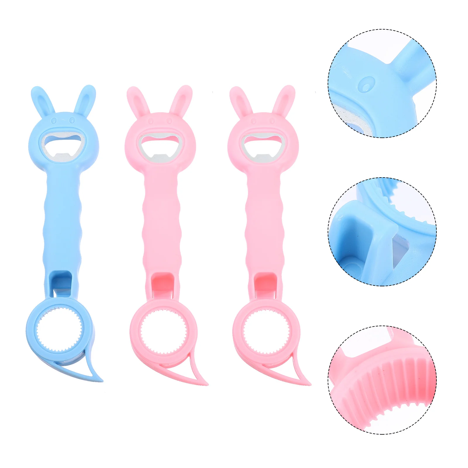 

3pcs Multipurpose Opener Beer Bottle Opener Lovely Opening Tool (Random Color)